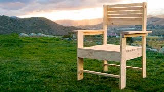 Description: Make a patio chair out of wood in this simple DIY -----------------------------------------------------------------------------------------------