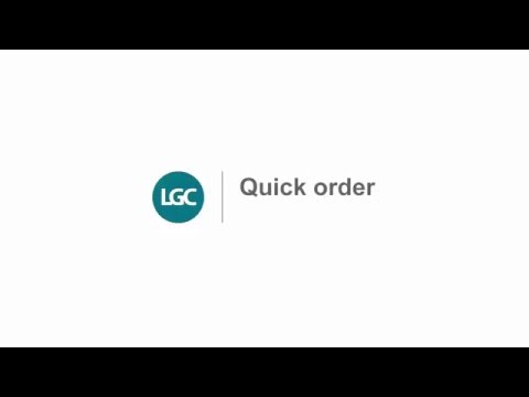 LGC Standards - Quick order