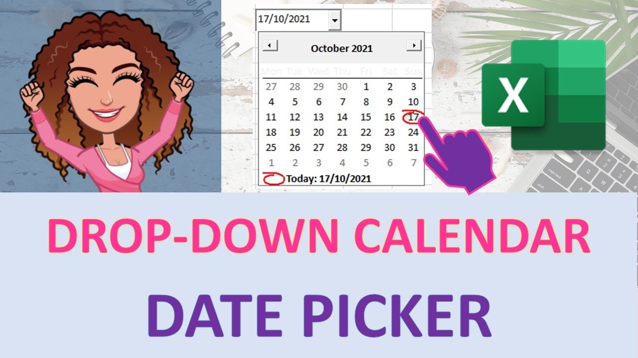 Excel date picker insert an excel date picker calendar in a cell YouTube