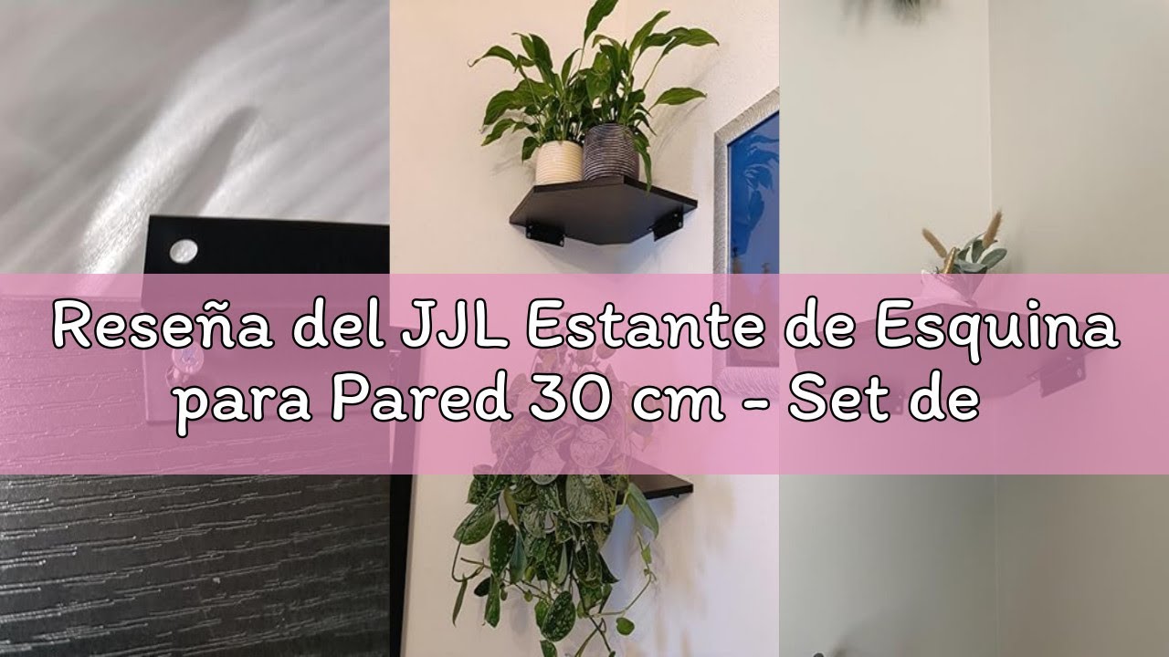 Reseña del JJL Estante de Esquina para Pared 30 cm - Set de 2 Unidades, 33.7 cm Profundidad, Hexagon