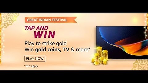 Amazon Great Indian Festival Tap And Win 2 Quiz Answers – Play To Gold Coin, TV & More