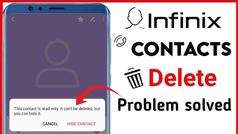This Contact Is Read-Only. It Cannot Be Deleted  But You Can Hide It||Infinix Mobile Number Deleted