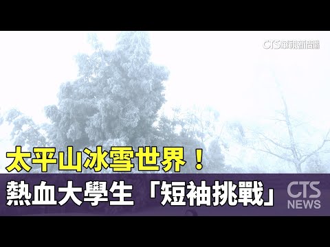 太平山冰雪世界！ 熱血大學生「短袖挑戰低溫」｜華視新聞 20231222