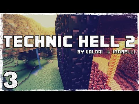 Смотреть прохождение игры [Coop] Minecraft Technic Hell 2. #3: Гигантский паук.