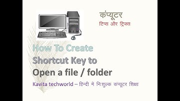 How to create a shortcut key to open any  file and folder