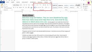 Aligning Text | Computer Training | Periwinkle