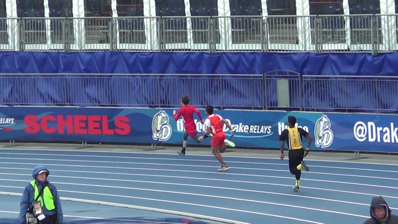 DCG Middle School 4x100 at the Drake Relays 4/28/17 YouTube