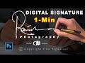 1-Min How to Create Own Handwritten Signature Logo for Photography 2019📷