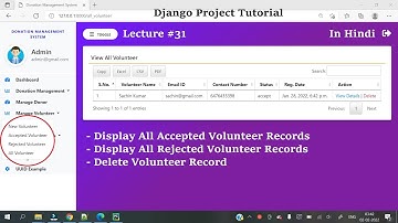 #31 Python Django Project  || Donation Management System || Hindi