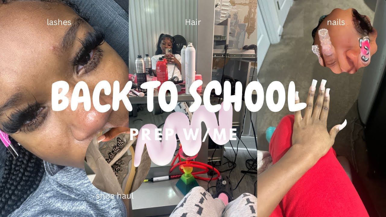 BACK TO SCHOOL PREP W/ME + HAUL | Hair, Nails, lashes + more - YouTube