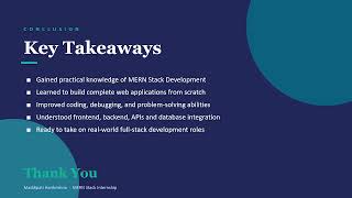 MERN Stack Internship Presentation | Complete PPT with Project Explanation | Food Delivery App