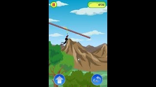 Stickman jumping game best distance 325m screenshot 1
