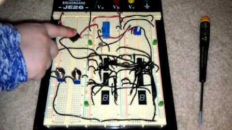 Push button up / down counter