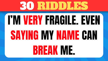 Only Fast Thinkers Can Solve These 30 Riddles 🧠⚡ | Brain Teaser Challenge