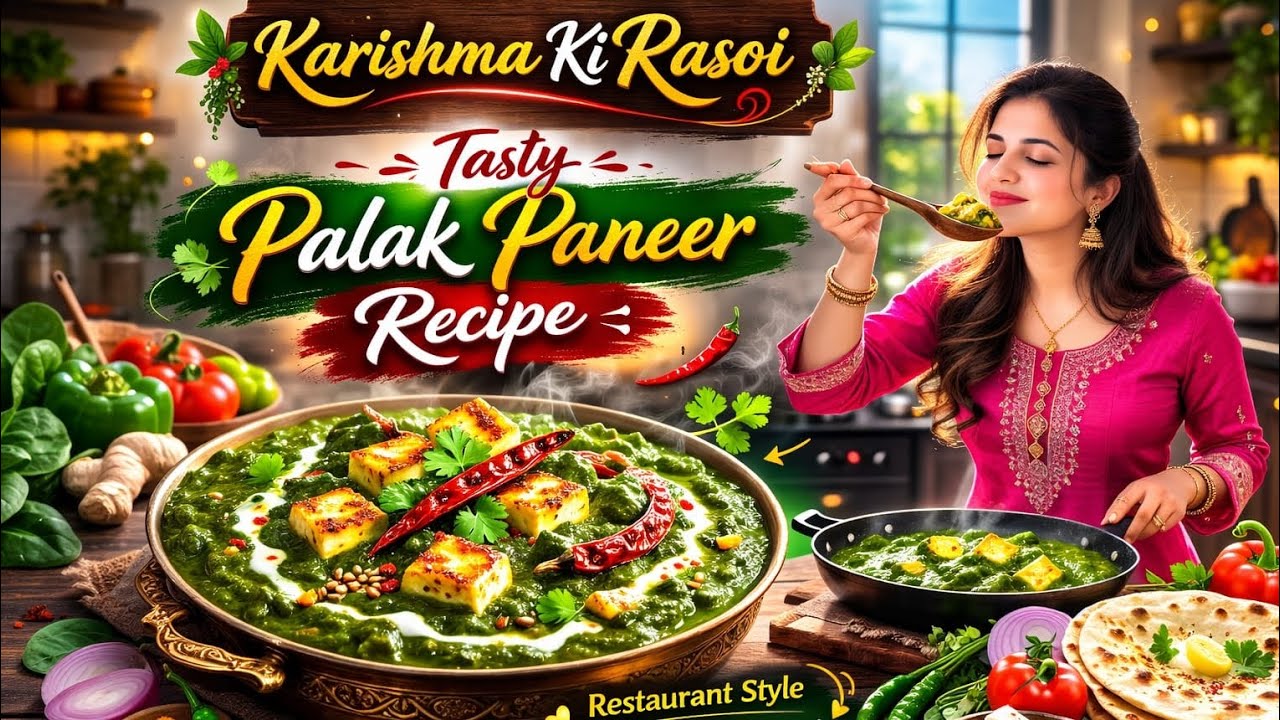🔥 Tasty Palak Paneer Recipe | Ghar Par Banaye Restaurant Jaisa Swad😋