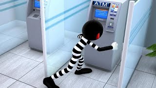 Stickman Bank Robbery Escape Android Gameplay HD screenshot 4
