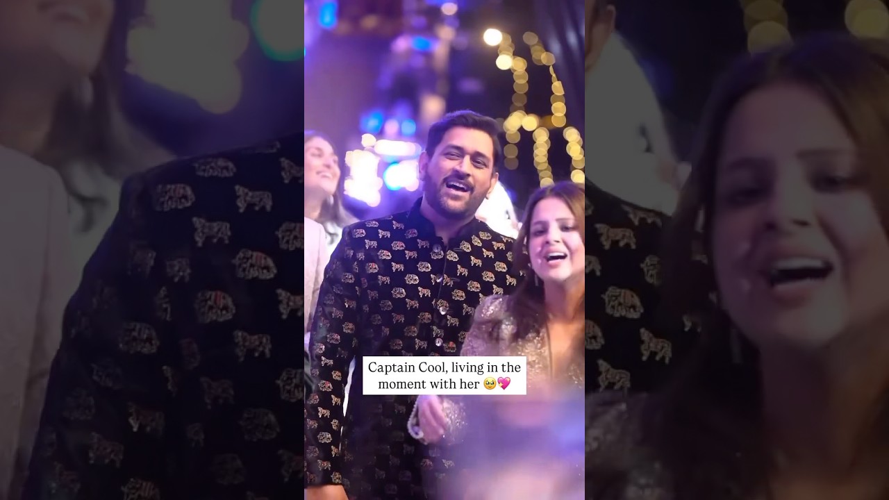 MS Dhoni and Sakshi enjoying the wedding vibes at Rishabh Pant’s sister’s wedding!🥹❤️