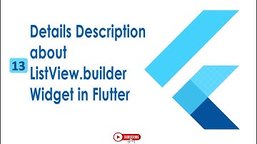 Details Description of ListView.builder Widget in Flutter  | Flutter Basic Urdu | Hindi| 13