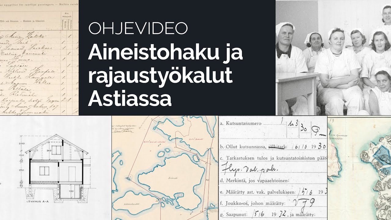 Näin teet aineistohakuja ja käytät rajaustyökalua uudessa Astia-palvelussa