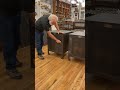Pair antique cube steel industrial cabinet tables available at Olde Good Things