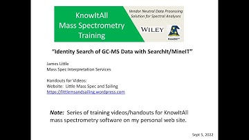 Wiley KnowItAll New MS Software:  Library Searching of EI GCMS Spectra