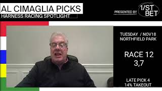 Al Cimaglia : Northfield Park Pick 4 Analysis | Tuesday, November 18, 2025