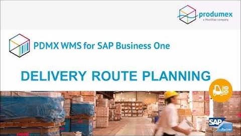 PDMX WMS for SAP Business One: Route planning