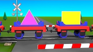 Shapes For Kids Kindergarten Toddlers Preschoolers. Shape Train. Choo-Choo And 2D Shapes. Cartoon