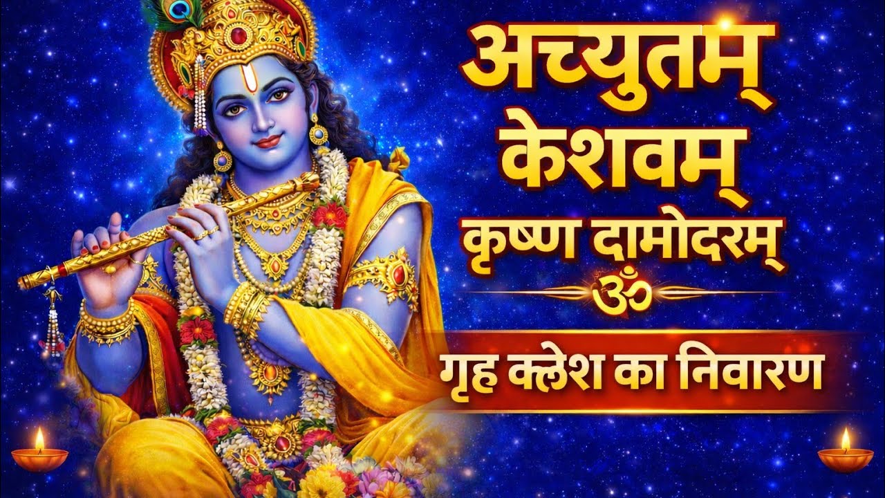 🔴 LIVE: अच्युतम् केशवम् कृष्ण दामोदरम् | गृह क्लेश का निवारण | Thursday Morning Bhajan