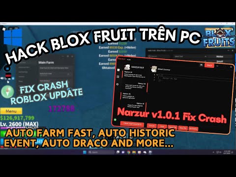 Cách Hack Blox Fruit Không Get Key Trên PC Với Narzur v101 Roblox Update Mới – Farm Siêu Nhanh