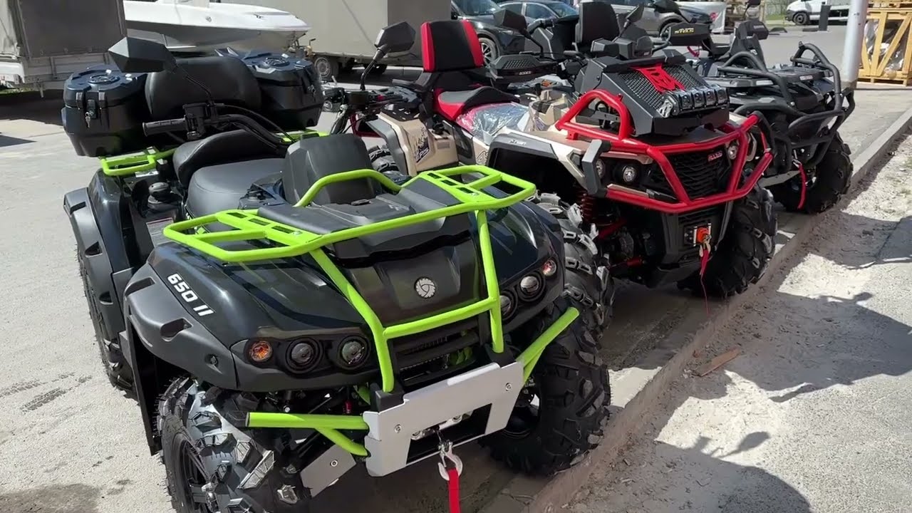 Наличие квадроциклов разных комплектаций: РМ 650, ODES PATHCROSS 1000 MUD PRO и STELS GUEPARD 2.0