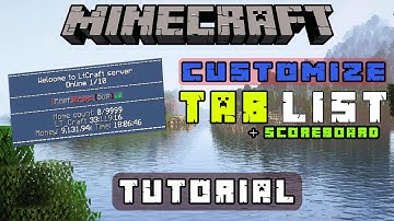 Customize Your TAB List in your Minecraft Server | Animation | Scoreboard |  Bossbar | Per world |