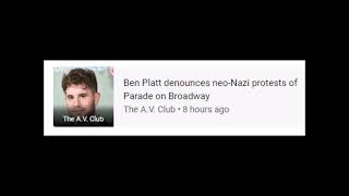 Ben Platt denounces neo-Nazi protests of Parade on Broadway