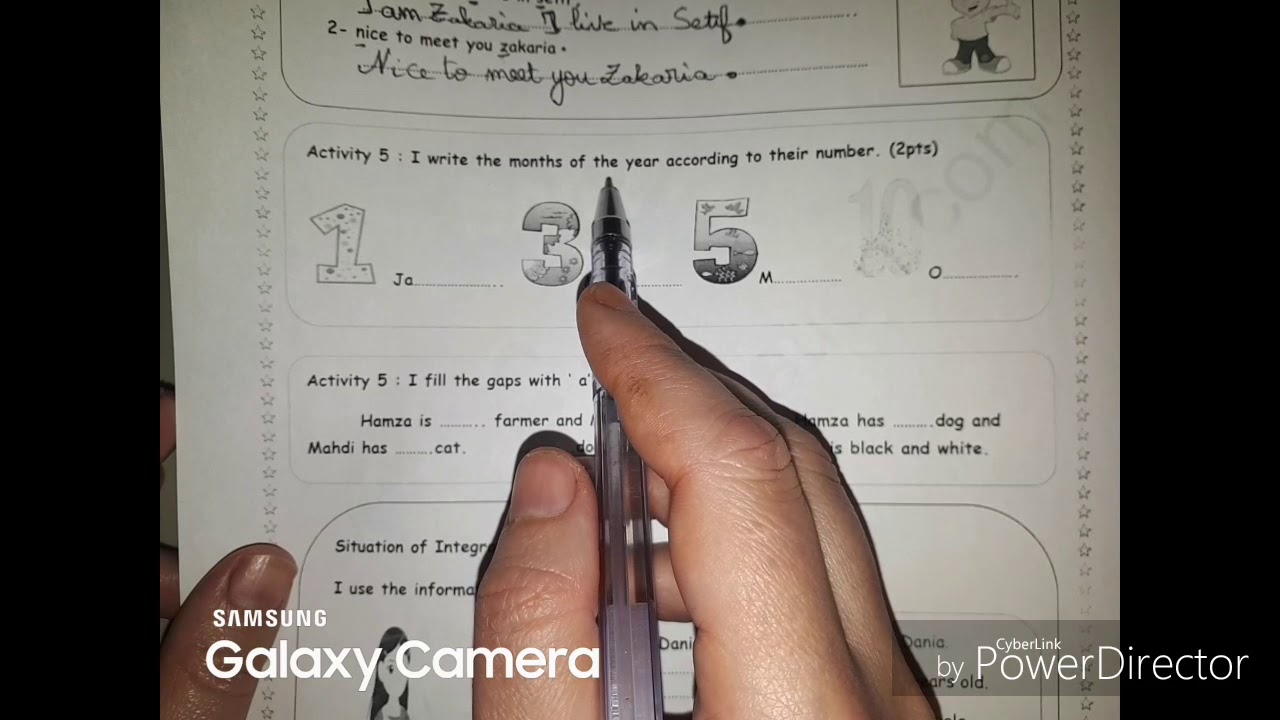 الاختبار الأول للفصل الاول الاولى متوسط