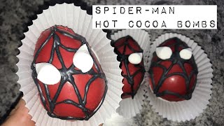 Spider-Man Hot Cocoa Bombs DIY! Kinder egg mold! Marvel Super Hero Treats🕸☕️🍫💣