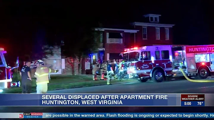 Several displaced after apartment fire in Huntington