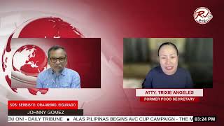 Coming up Live: DZRJ Serbisyo Ora MIsmo Talks with Atty. Trixie Cruz-Angeles of LUminous