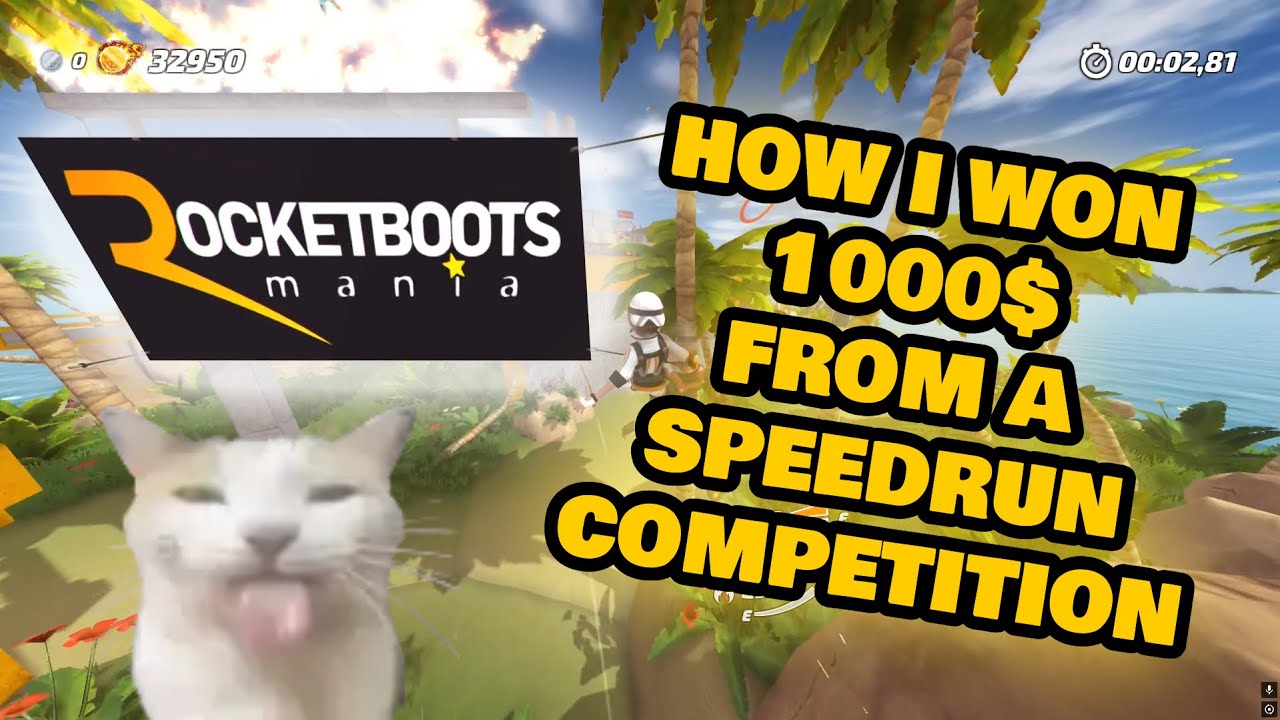 How I won 1000$ from a Speedrun competition. Rocket Boots Mania
