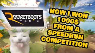 How I won 1000$ from a Speedrun competition. Rocket Boots Mania screenshot 1
