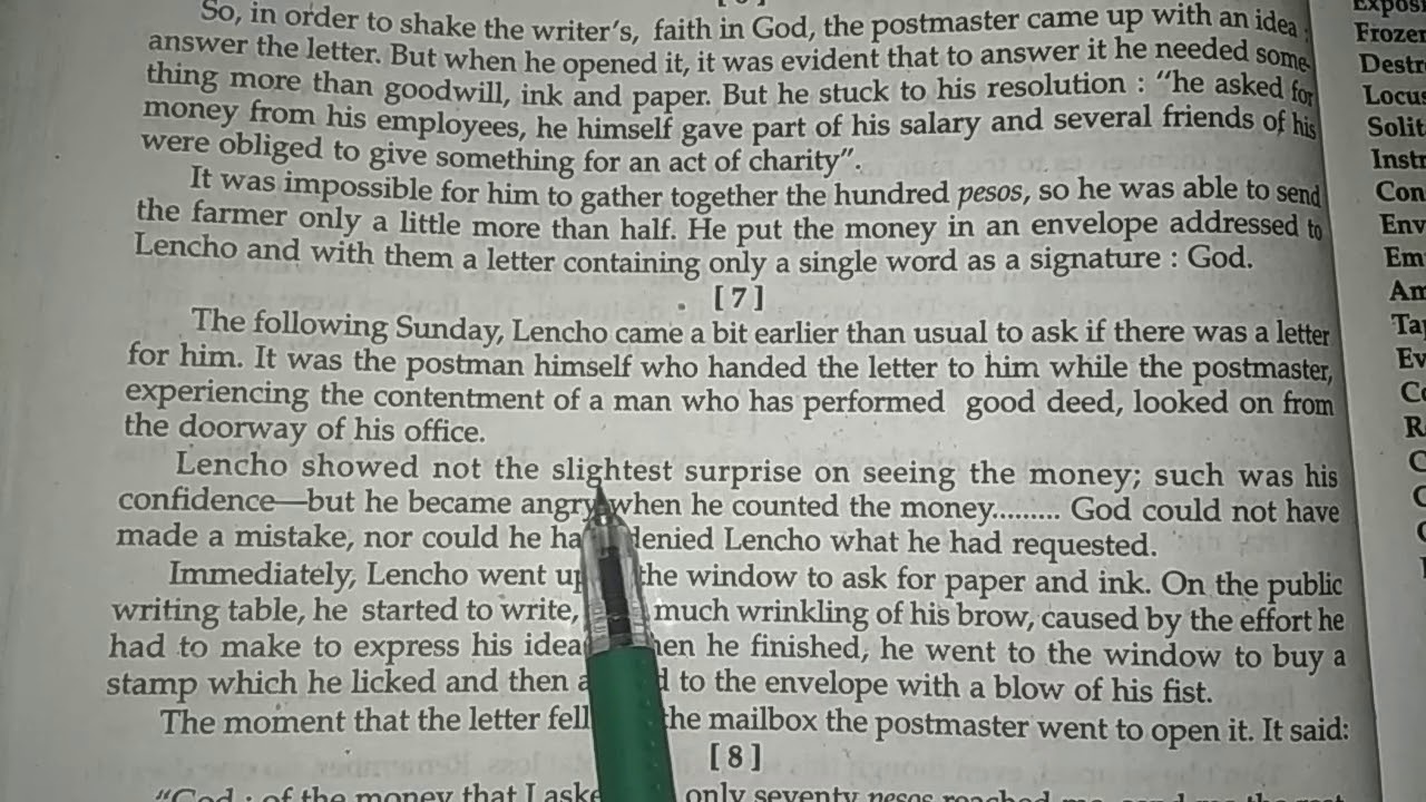 A Letter To God class 10th Part 3 YouTube