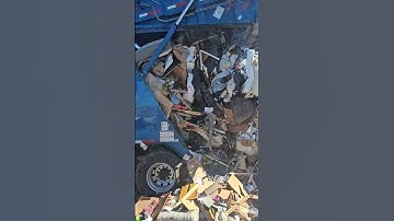Republic Services truck unloading at the landfill