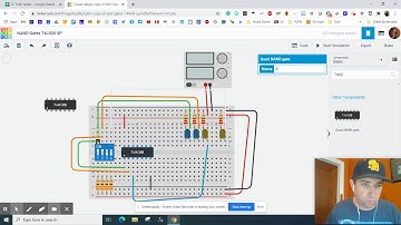 NAND Gate 74LS00 on TinkerCad