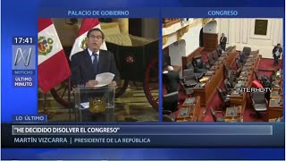 EL PRESIDENTE MARTIN VIZCARRA DISOLVIÓ EL CONGRESO DE LA REPÚBLICA - REACCIONES
