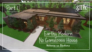 Earthy Modern No Gamepass House Speedbuild (Part 1/2) - Roblox - Welcome to Bloxburg