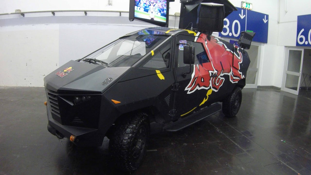 Red Bull event tv vehicle SUV 4x4 show car matte black walkaround K755 -  YouTube
