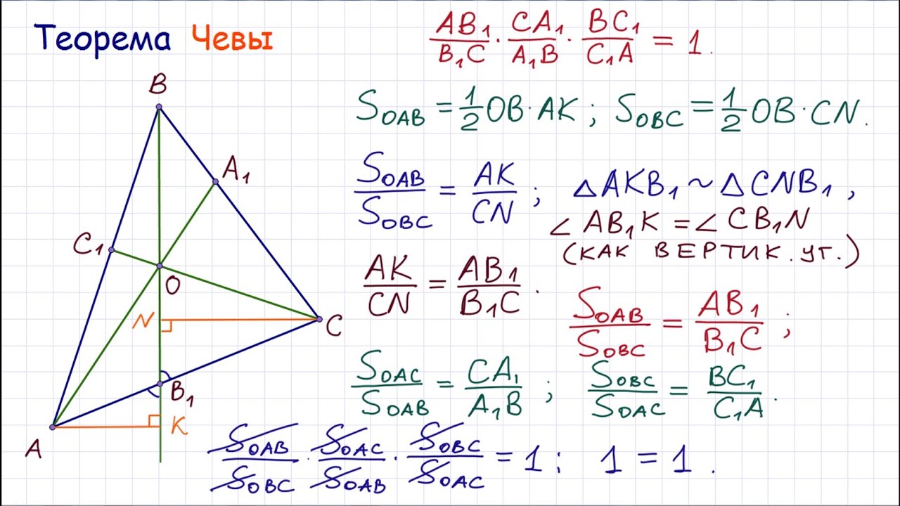 Теорема Чевы - YouTube