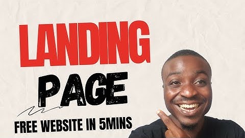 How to create a Free Landing page in 5min (Free website for your business)