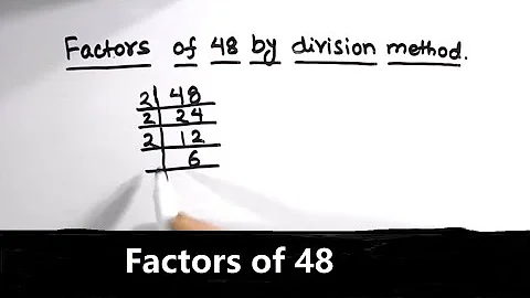 How to find factors of 48 by prime factorization / Factors of 48 / Prime Factors of 48