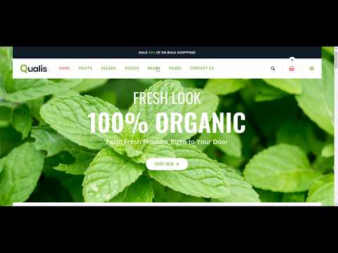 E commerce website for organic food products