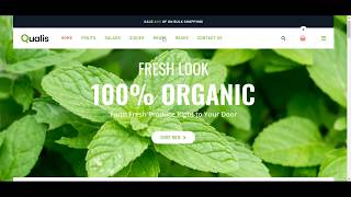 E commerce website for organic food products